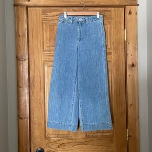 Emmet wide leg crop jeans.